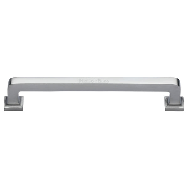 Heritage Brass Cabinet Pull Square Vintage Design 254mm CTC Satin Chrome Finish - C3964 254-SC - Choice Handles