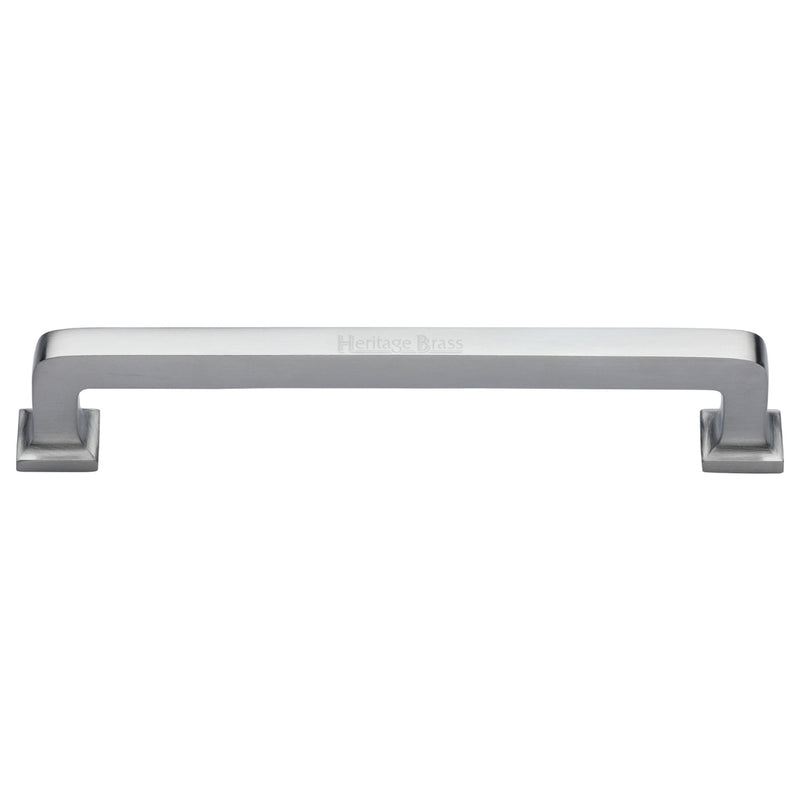 Heritage Brass Cabinet Pull Square Vintage Design 254mm CTC Satin Chrome Finish - C3964 254-SC - Choice Handles