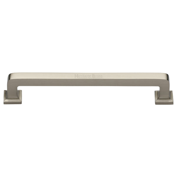 Heritage Brass Cabinet Pull Square Vintage Design 254mm CTC Satin Nickel Finish - C3964 254-SN - Choice Handles