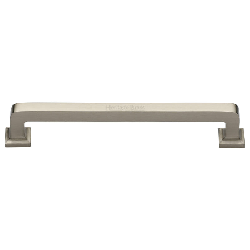 Heritage Brass Cabinet Pull Square Vintage Design 254mm CTC Satin Nickel Finish - C3964 254-SN - Choice Handles