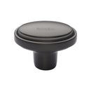 Heritage Brass Cabinet Knob Stepped Oval Design 41mm Matt Bronze finish - C3975-MB - Choice Handles