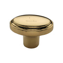 Heritage Brass Cabinet Knob Stepped Oval Design 41mm Unlacquered Brass finish - C3975-ULB