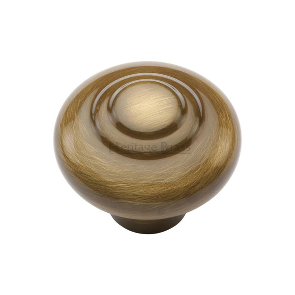 Heritage Brass Cabinet Knob Round Bead Design 32mm Antique finish - C3985 32-AT - Choice Handles
