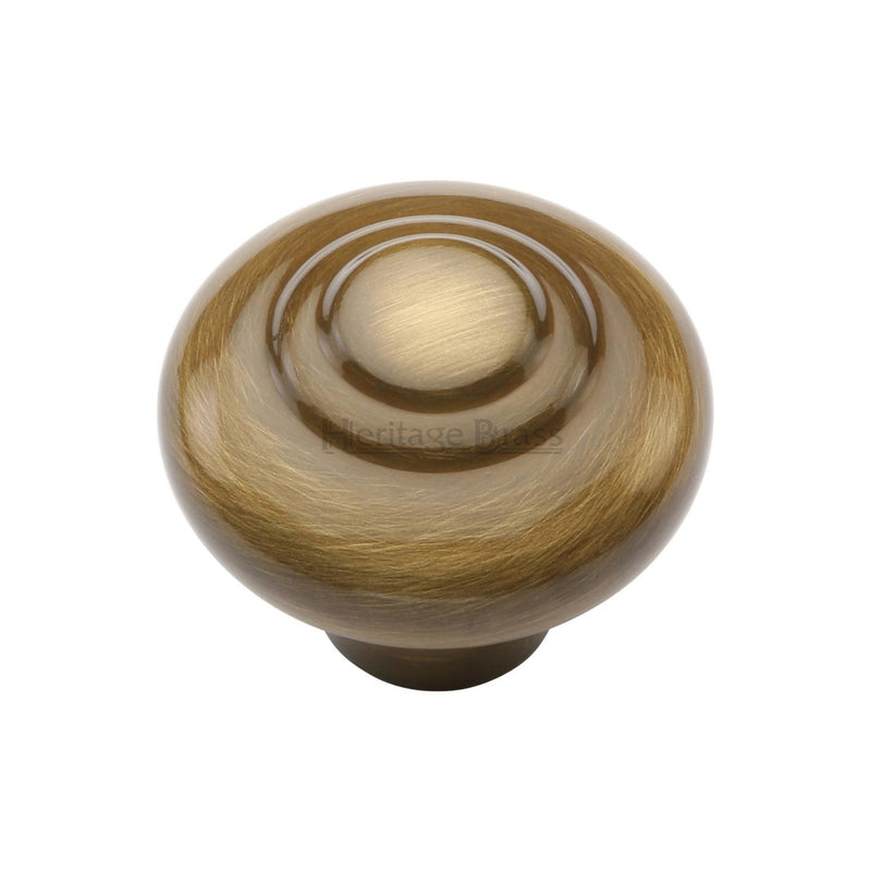 Heritage Brass Cabinet Knob Round Bead Design 32mm Antique finish - C3985 32-AT - Choice Handles