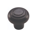 Heritage Brass Cabinet Knob Round Bead Design 32mm Matt Black finish - C3985 32-BKMT - Choice Handles