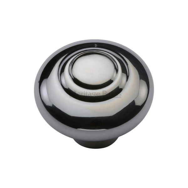 Heritage Brass Cabinet Knob Round Bead Design 32mm Polished Chrome finish - C3985 32-PC - Choice Handles