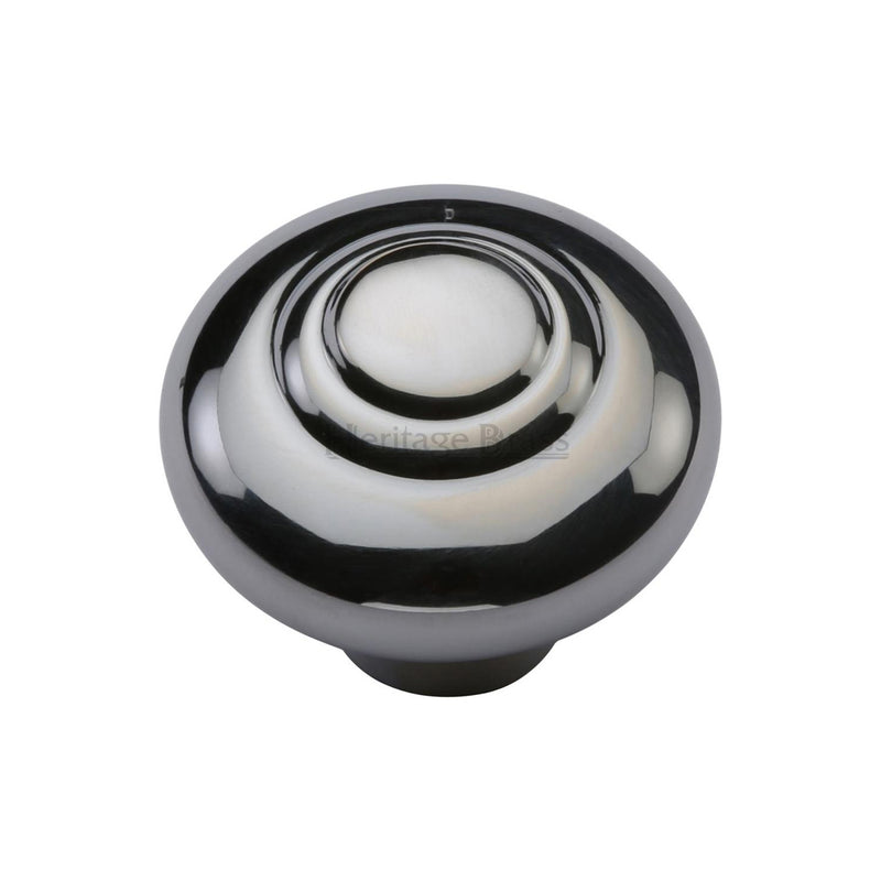 Heritage Brass Cabinet Knob Round Bead Design 32mm Polished Chrome finish - C3985 32-PC - Choice Handles
