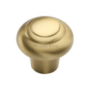 Heritage Brass Cabinet Knob Round Bead Design 32mm Satin Brass finish - C3985 32-SB - Choice Handles