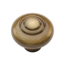 Heritage Brass Cabinet Knob Round Bead Design 38mm Antique finish - C3985 38-AT - Choice Handles