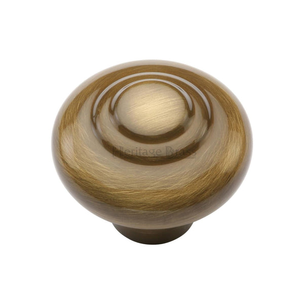 Heritage Brass Cabinet Knob Round Bead Design 38mm Antique finish - C3985 38-AT - Choice Handles