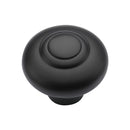 Heritage Brass Cabinet Knob Round Bead Design 38mm Matt Black finish - C3985 38-BKMT - Choice Handles