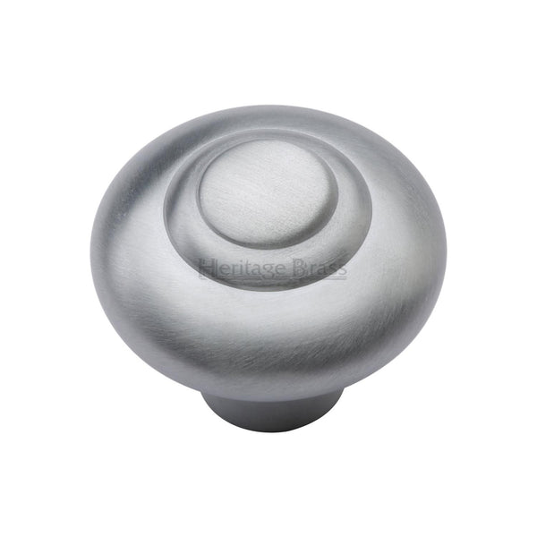 Heritage Brass Cabinet Knob Round Bead Design 38mm Satin Chrome finish - C3985 38-SC - Choice Handles