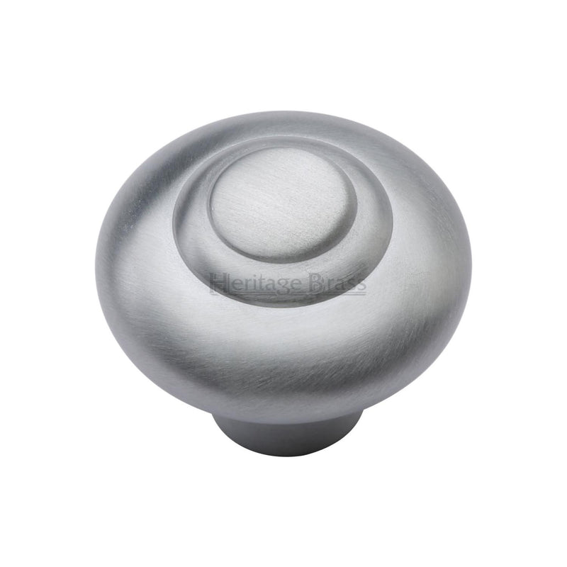 Heritage Brass Cabinet Knob Round Bead Design 38mm Satin Chrome finish - C3985 38-SC - Choice Handles