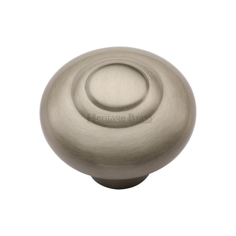 Heritage Brass Cabinet Knob Round Bead Design 38mm Satin Nickel finish - C3985 38-SN - Choice Handles
