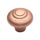 Heritage Brass Cabinet Knob Round Bead Design 38mm Satin Rose Gold finish - C3985 38-SRG - Choice Handles
