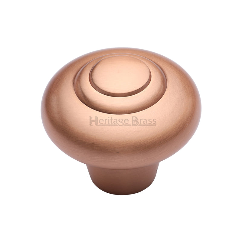 Heritage Brass Cabinet Knob Round Bead Design 38mm Satin Rose Gold finish - C3985 38-SRG - Choice Handles