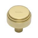 Heritage Brass Cabinet Knob Round Deco Design 32mm Polished Brass finish - C3987 32-PB - Choice Handles