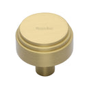 Heritage Brass Cabinet Knob Round Deco Design 32mm Satin Brass finish - C3987 32-SB - Choice Handles