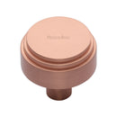 Heritage Brass Cabinet Knob Round Deco Design 32mm Satin Rose Gold finish - C3987 32-SRG - Choice Handles