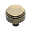 Heritage Brass Cabinet Knob Round Deco Design 38mm Antique Brass finish - C3987 38-AT - Choice Handles