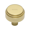 Heritage Brass Cabinet Knob Round Deco Design 38mm Polished Brass finish - C3987 38-PB - Choice Handles