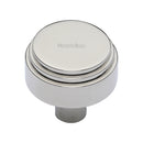 Heritage Brass Cabinet Knob Round Deco Design 38mm Polished Nickel - C3987 38-PNF - Choice Handles
