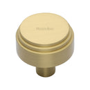 Heritage Brass Cabinet Knob Round Deco Design 38mm Satin Brass finish - C3987 38-SB - Choice Handles
