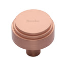 Heritage Brass Cabinet Knob Round Deco Design 38mm Satin Rose Gold finish - C3987 38-SRG - Choice Handles
