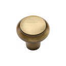 Heritage Brass Cabinet Knob Edge Design 32mm Antique finish - C3990 32-AT - Choice Handles