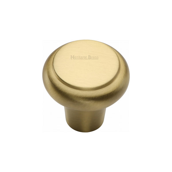 Heritage Brass Cabinet Knob Edge Design 32mm Satin Brass finish - C3990 32-SB - Choice Handles