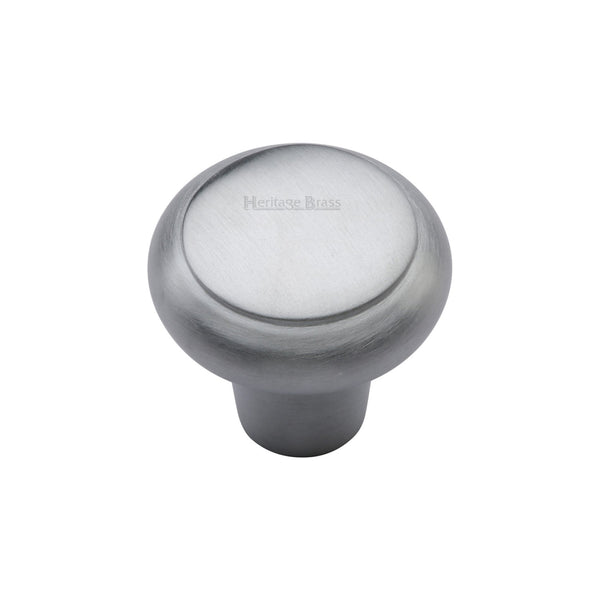 Heritage Brass Cabinet Knob Edge Design 32mm Satin Chrome finish - C3990 32-SC - Choice Handles