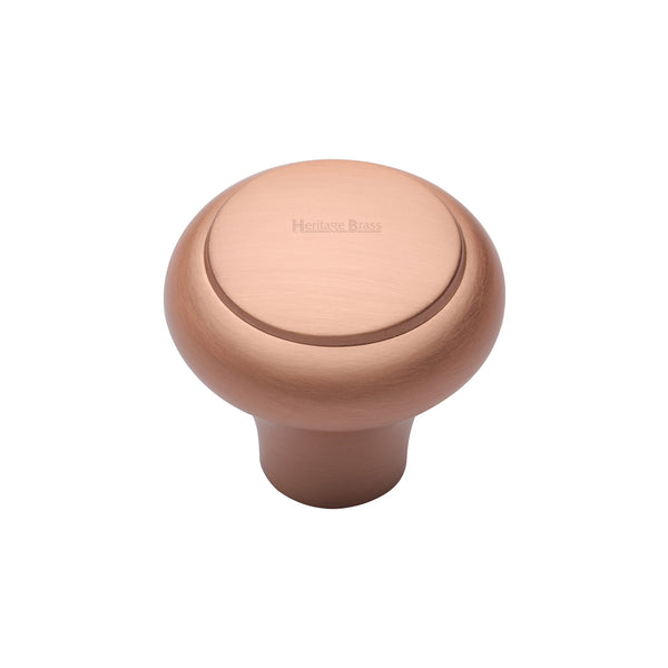 Heritage Brass Cabinet Knob Edge Design 32mm Satin Rose Gold finish - C3990 32-SRG - Choice Handles