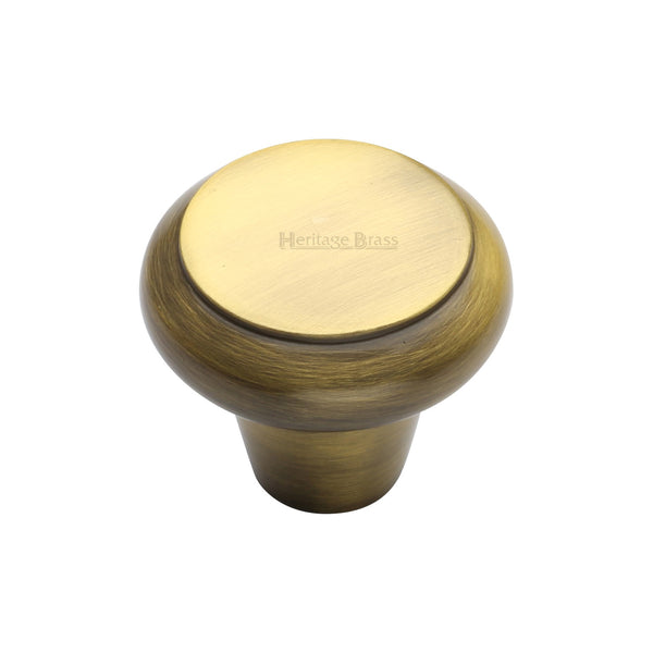 Heritage Brass Cabinet Knob Edge Design 38mm Antique finish - C3990 38-AT - Choice Handles