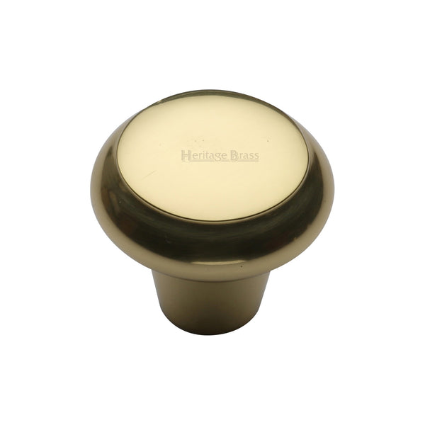 Heritage Brass Cabinet Knob Edge Design 38mm Polished Brass finish - C3990 38-PB - Choice Handles