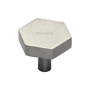 Heritage Brass Cabinet Knob Hexagon Design 32mm Satin Nickel finish - C4344 32-SN - Choice Handles