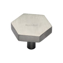 Heritage Brass Cabinet Knob Hexagon Design 38mm Satin Nickel finish - C4344 38-SN - Choice Handles