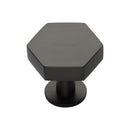 Heritage Brass Cabinet Knob Hexagon Design with Rose 32mm Matt Bronze finish - C4345 32-MB - Choice Handles