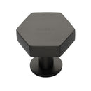 Heritage Brass Cabinet Knob Hexagon Design with Rose 38mm Matt Bronze finish - C4345 38-MB - Choice Handles