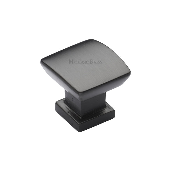 Heritage Brass Cabinet Knob Plinth Design with base 25mm Matt Bronze finish - C4382 25-MB - Choice Handles