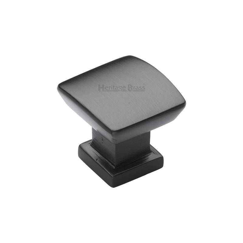 Heritage Brass Cabinet Knob Plinth Design with base 25mm Matt Bronze finish - C4382 25-MB - Choice Handles