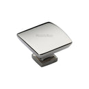 Heritage Brass Cabinet Knob Plinth Design with base 35mm Polished Nickel - C4382 35-PNF - Choice Handles