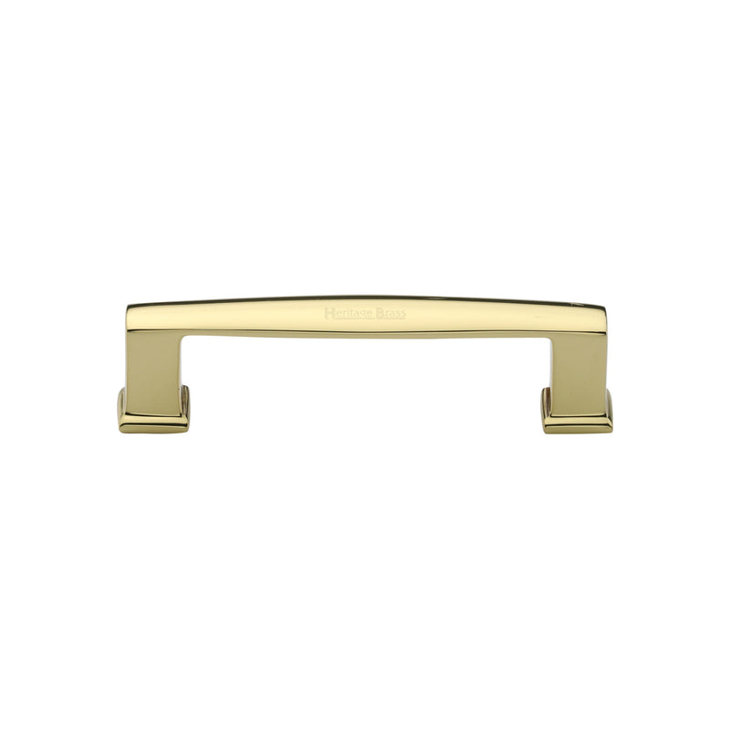 Heritage Brass Cabinet Pull Vintage Design 102mm CTC Polished Brass Finish - C4384 102-PB - Choice Handles