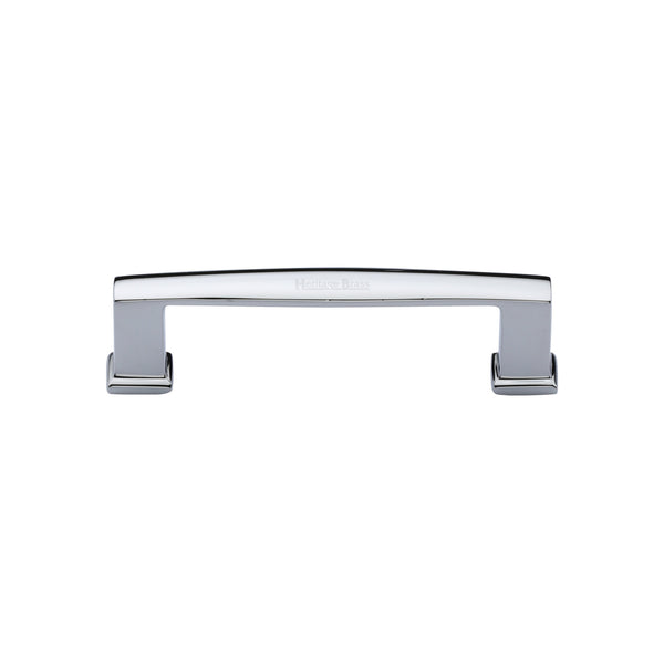 Heritage Brass Cabinet Pull Vintage Design 102mm CTC Polished Chrome Finish - C4384 102-PC - Choice Handles