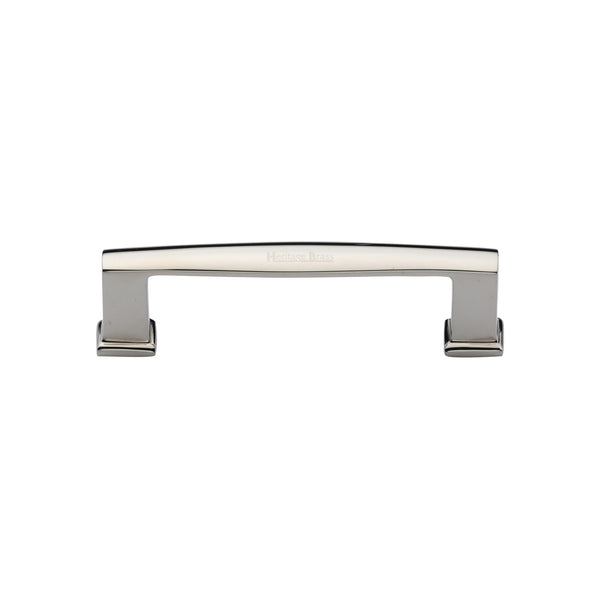Heritage Brass Cabinet Pull Vintage Design 102mm CTC Polished Nickel Finish - C4384 102-PNF - Choice Handles