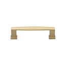 Heritage Brass Cabinet Pull Vintage Design 102mm CTC Satin Brass Finish - C4384 102-SB - Choice Handles