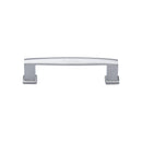 Heritage Brass Cabinet Pull Vintage Design 102mm CTC Satin Chrome Finish - C4384 102-SC - Choice Handles