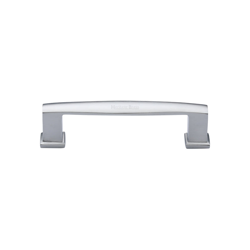 Heritage Brass Cabinet Pull Vintage Design 102mm CTC Satin Chrome Finish - C4384 102-SC - Choice Handles