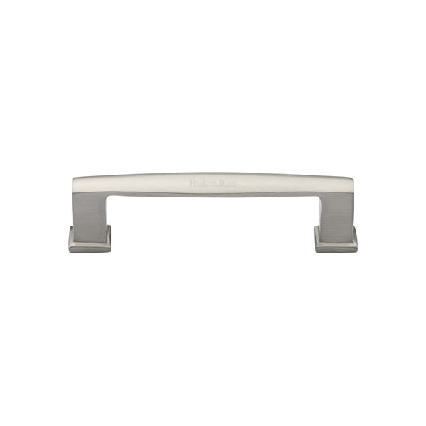 Heritage Brass Cabinet Pull Vintage Design 102mm CTC Satin Nickel Finish - C4384 102-SN - Choice Handles