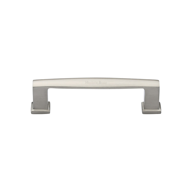 Heritage Brass Cabinet Pull Vintage Design 102mm CTC Satin Nickel Finish - C4384 102-SN - Choice Handles
