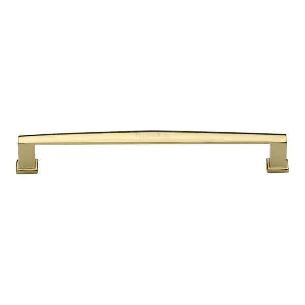 Heritage Brass Cabinet Pull Vintage Design 203mm CTC Polished Brass Finish
 - C4384 203-PB - Choice Handles